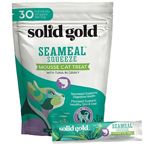 Solid Gold Seameal Squeeze Limited Ingredient Tuna and Seaweed in Gravy Lickable Mousse Cat Treat or Food Topper - 15 Oz Default Title