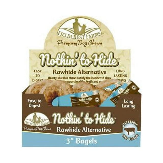 SPOT Nothin' To Hide Beef Collagen Bagels Natural Dog Chews - 3 Inch - 24 Count Default Title
