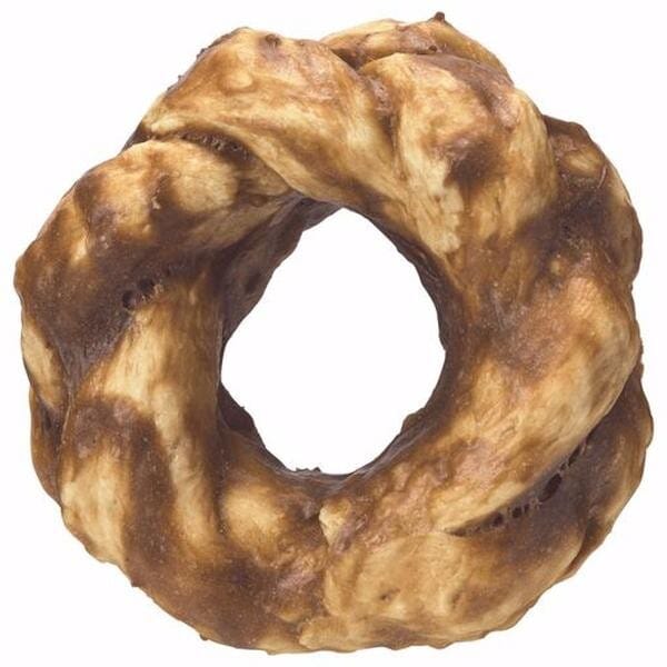 SPOT Nothin' To Hide Braided Beef Flavored Collagen Ring Natural Dog Chews Medium - 3.5 Inch - 2 Pack