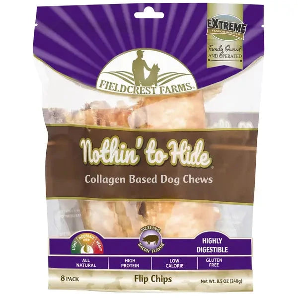 SPOT Nothin' To Hide Flip Chips Bacon and Collagen Natural Dog Chews - 8 Pack Default Title