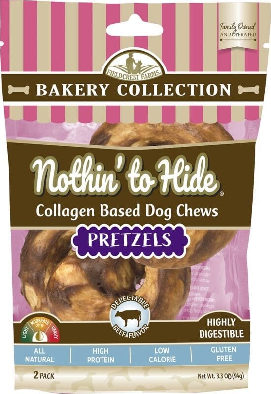 SPOT Nothin' To Hide Pretzel Collagen and Beef Flavored Natural Dog Chews Medium - 3 Inch