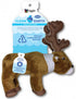 Spunky Pup Clean Earth Collection Caribou Squeak and Plush Dog Toy - Small