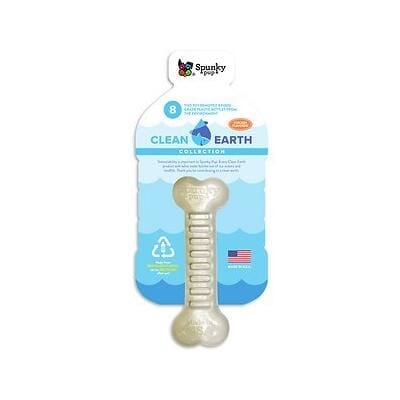 Spunky Pup Clean Earth Collection Recycled Bone Chicken Flavored Durable Fetch Dog Toy