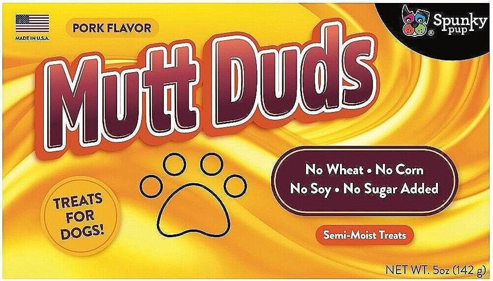 Spunky Pup Mutt Duds Pork Flavored Soft and Chewy Dog Treats - 5 Oz