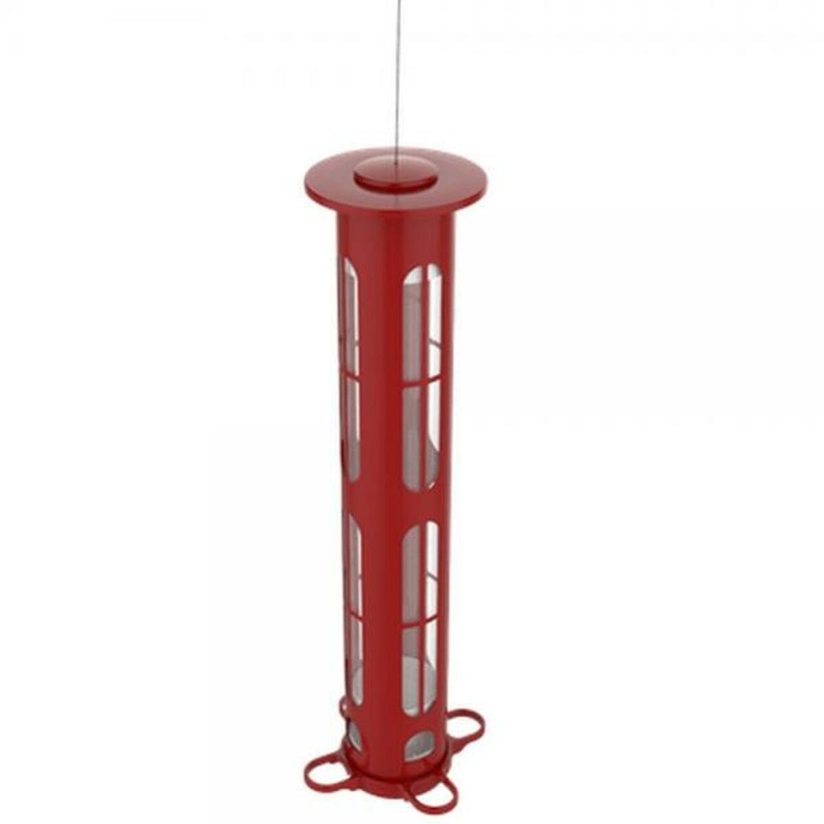 Squirrel-X8 Metal and Squirrel-proof Wild Bird Feeder - Red - 2.5 Lbs Cap