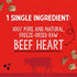Stella & Chewy's Beef Hearts Freeze Dried Dog Treats - 3 Oz