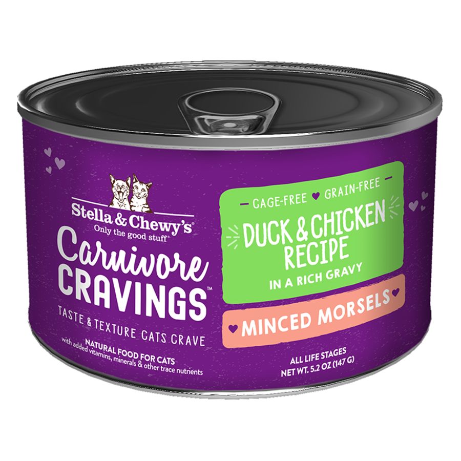Stella & Chewy's Carnivore Cravings Minced Morsals Duck and Chicken Canned Cat Food - Case of 24
