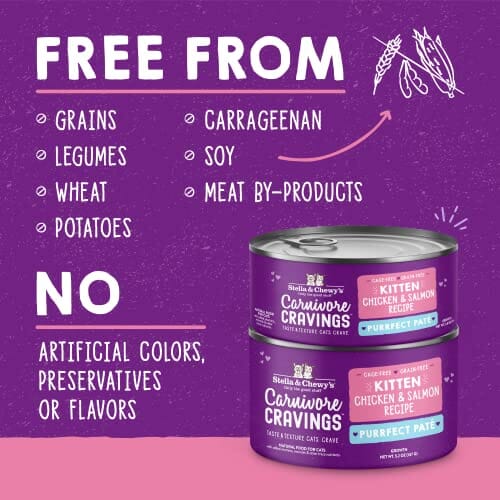 Stella & Chewy's Carnivore Cravings Pate Kitten Chicken Canned Cat Food - 2.8 Oz - Case of 24