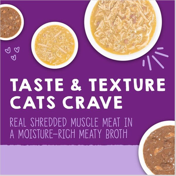 Stella & Chewy's Carnivore Cravings Savory Shreds Chicken Tuna Salmon Beef Turkey Canned Cat Food - Variety Pack - 2.8 Oz - Case of 24