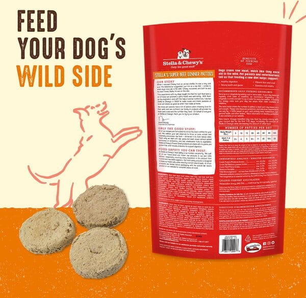 Stella & Chewy's Dinner Patties Beef Freeze-Dried Dog Food - 25 Oz