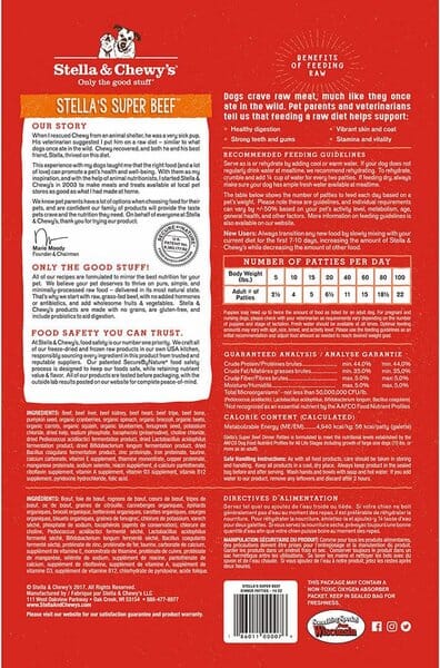 Stella & Chewy's Dinner Patties Beef Freeze-Dried Dog Food - 25 Oz