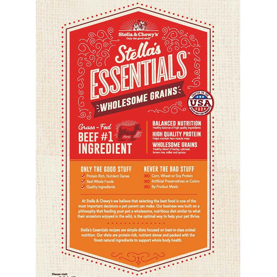 Stella & Chewy's Essentials Beef Ancient Grain Dry Dog Food - 3 lbs