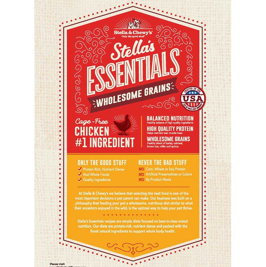 Stella & Chewy's Essentials Chicken Ancient Grain Dry Dog Food - 25 lbs