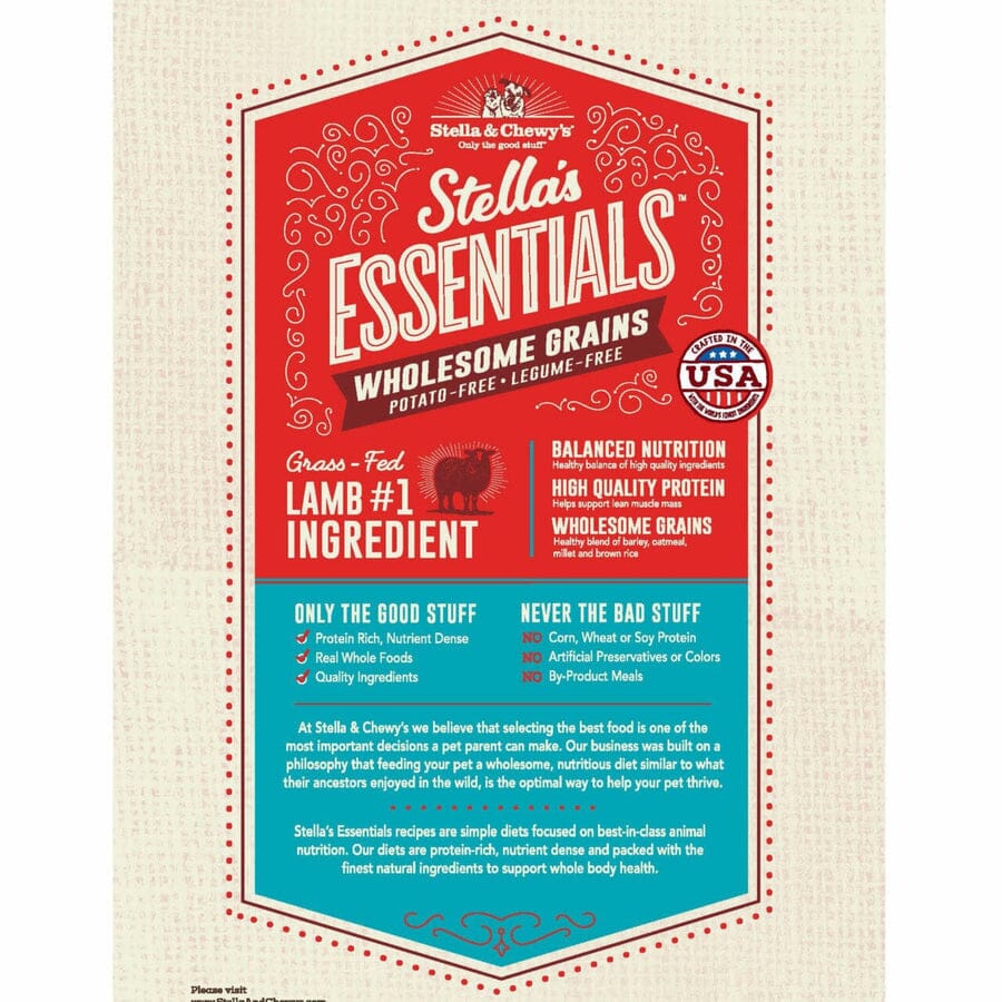 Stella & Chewy's Essentials Lamb Ancient Grain Dry Dog Food - 3 lbs