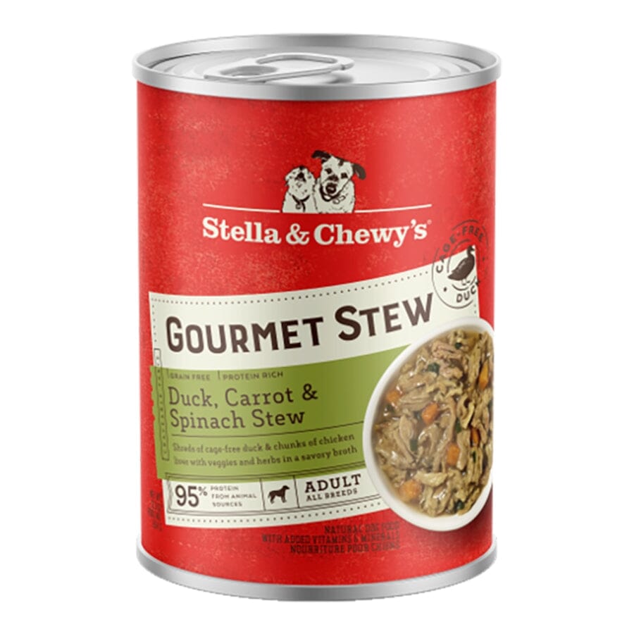 Stella & Chewy's Gourmet Stew Duck Carrot and Spinach Canned Dog Food - 12.5 Oz - Case of 12