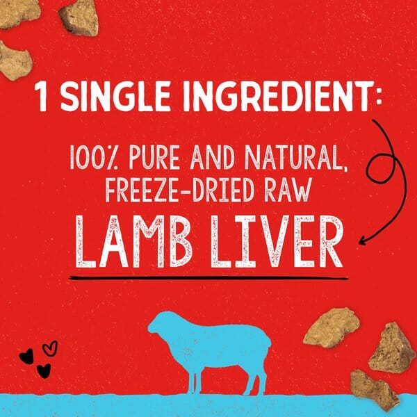 Stella & Chewy's Lamb Liver Freeze Dried Dog Treats - 3 Oz