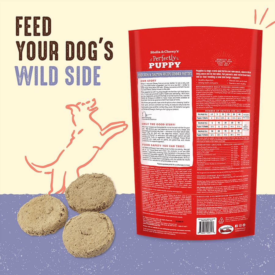 Stella & Chewy's Puppy Chicken and Salmon Freeze-Dried Dog Food - 14 Oz