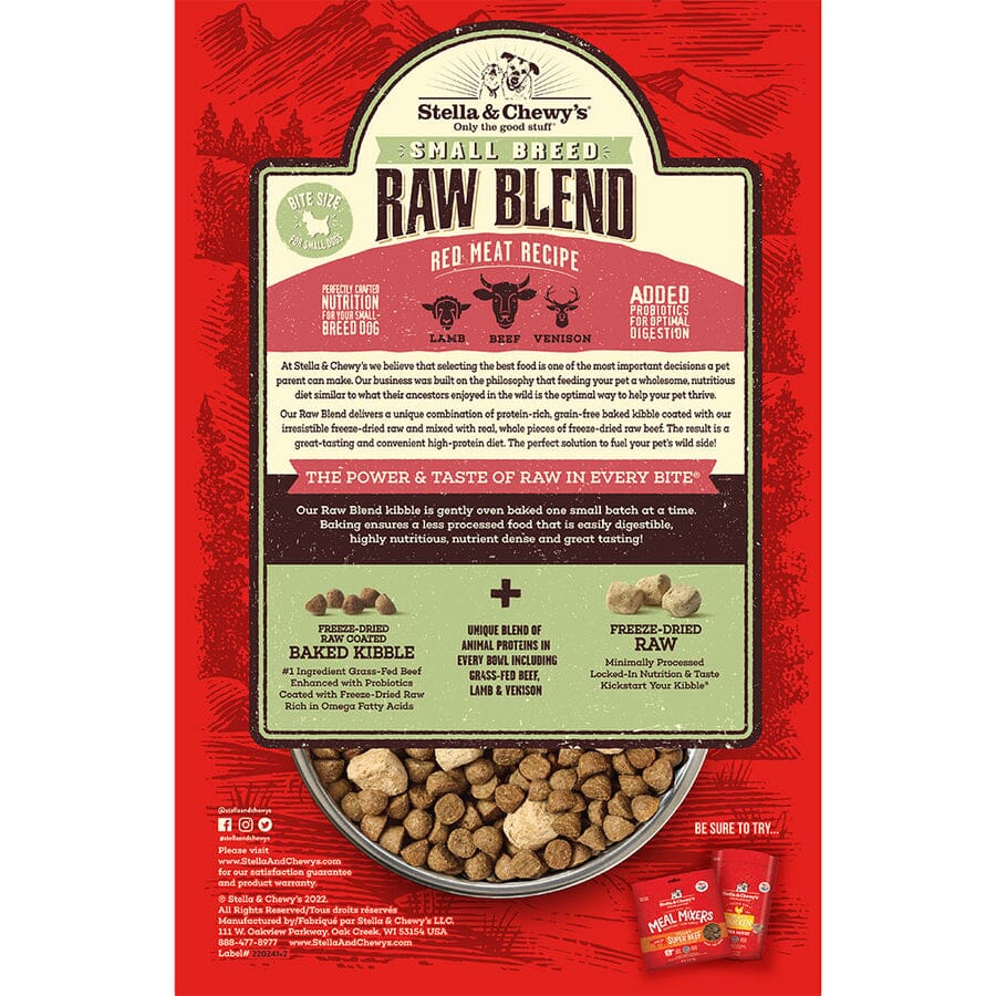 Stella & Chewy's Raw Blend Small Breed Red Meat Dry Dog Food - 3.5 lbs