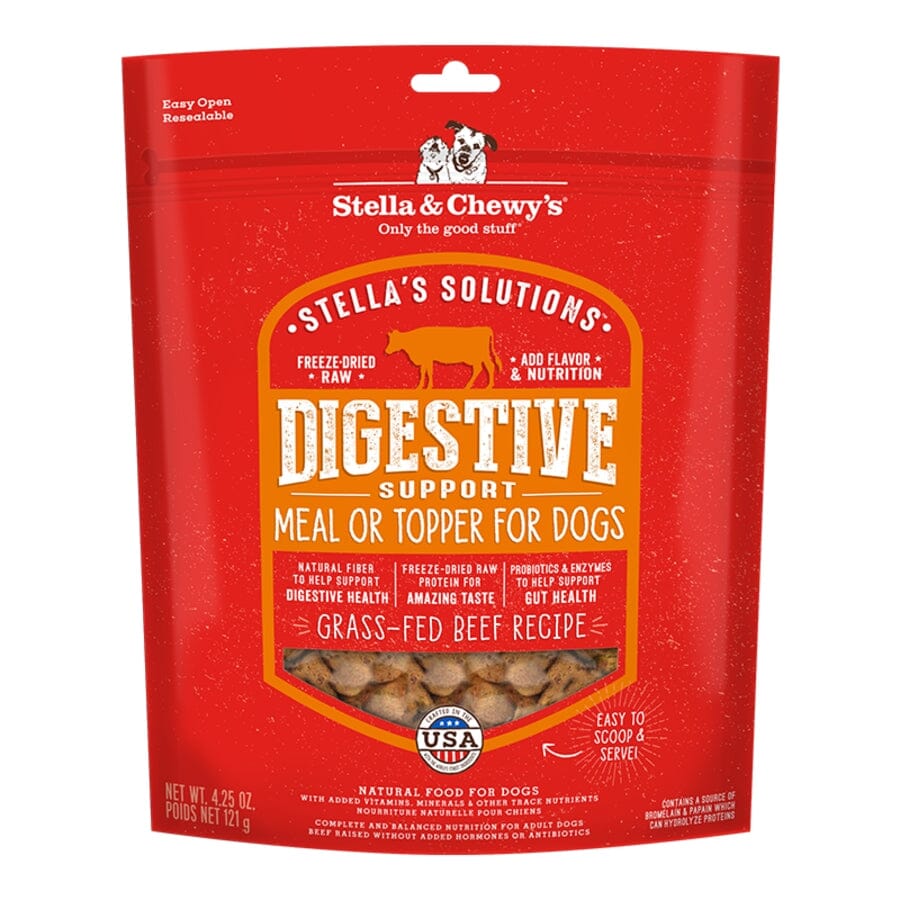 Stella & Chewy's Stella's Solutions Digestive Boost Beef Recipe Freeze-Dried Dog Food or Topper - 4.25 Oz