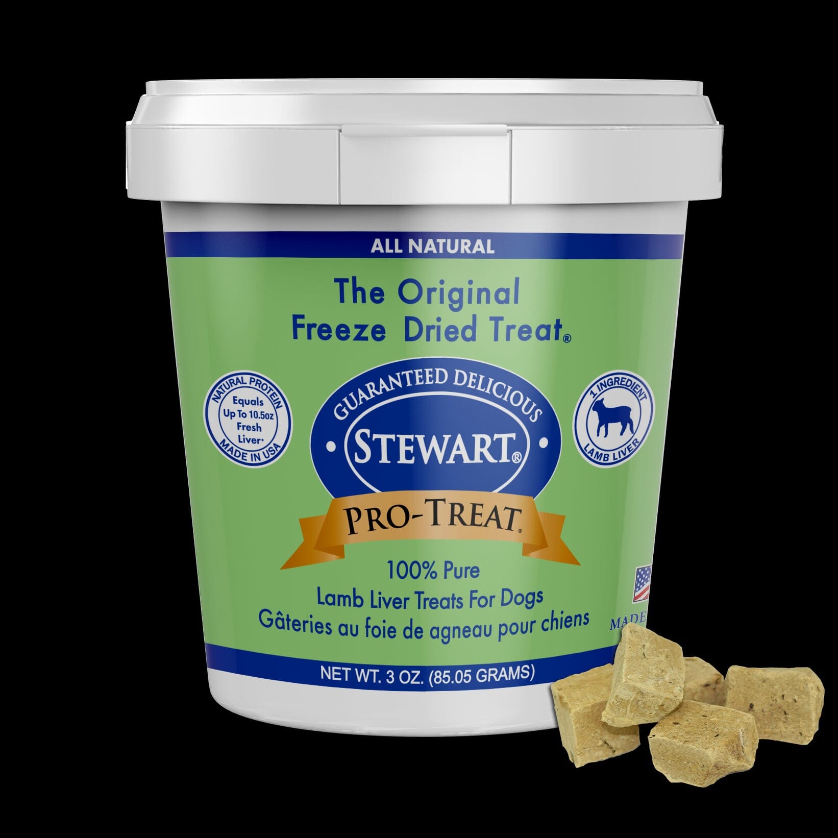 Stewart Pro-Treat Freeze Dried Dog Treats - Lamb Liver - 3 Oz