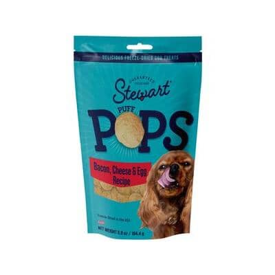 Stewart Puff Pops Bacon Egg and Cheese Recipe Training Freeze-Dried Dog Treats 5.8 Ounce