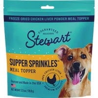 Stewart Puff Tops Bacon and Cheese Recipe Freeze-Dried Dog Food Topper 6 Ounce