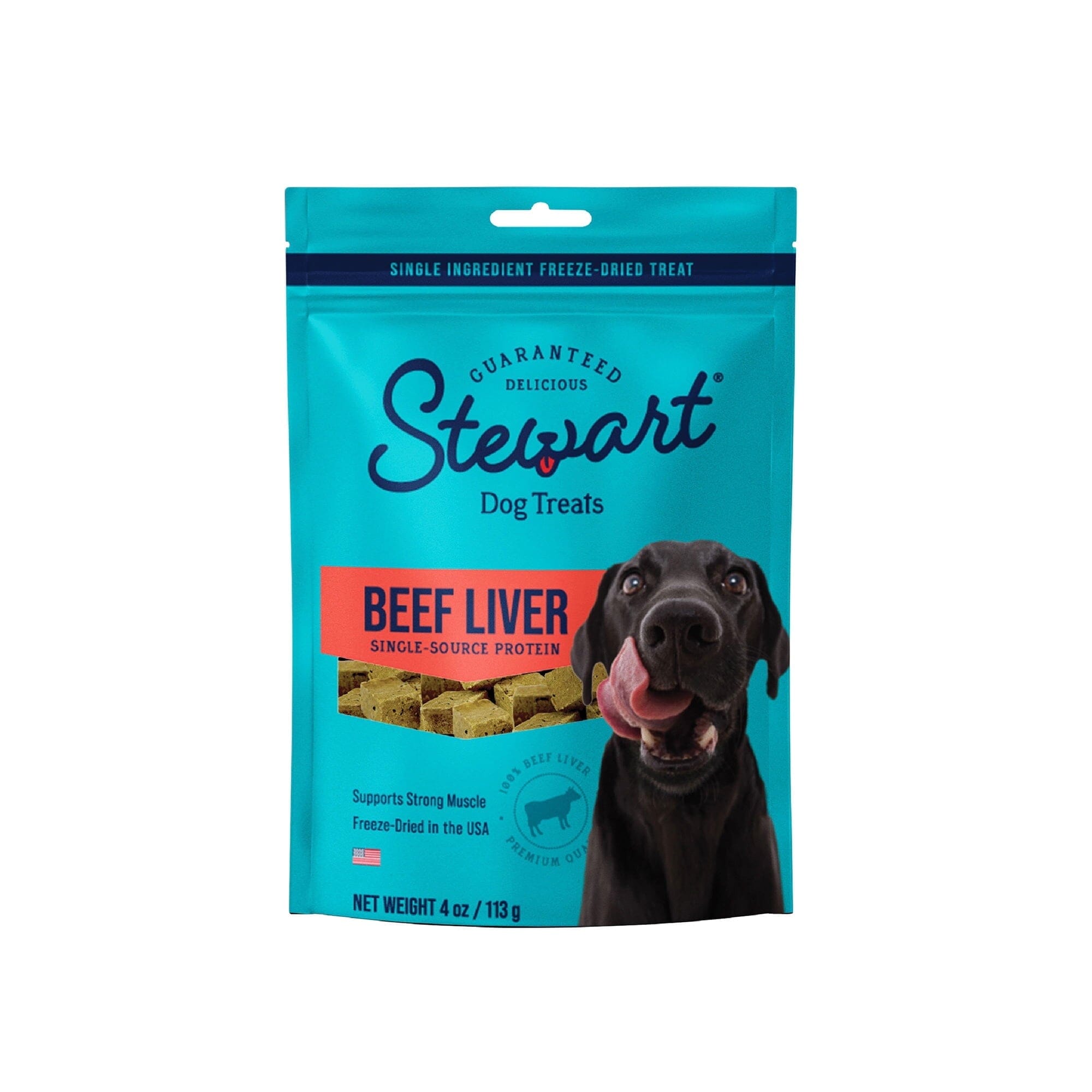 Stewart Single Ingredient Grain-Free High-Protein Beef Liver Freeze-Dried Dog Treats or Food Topper - 4 Oz Default Title