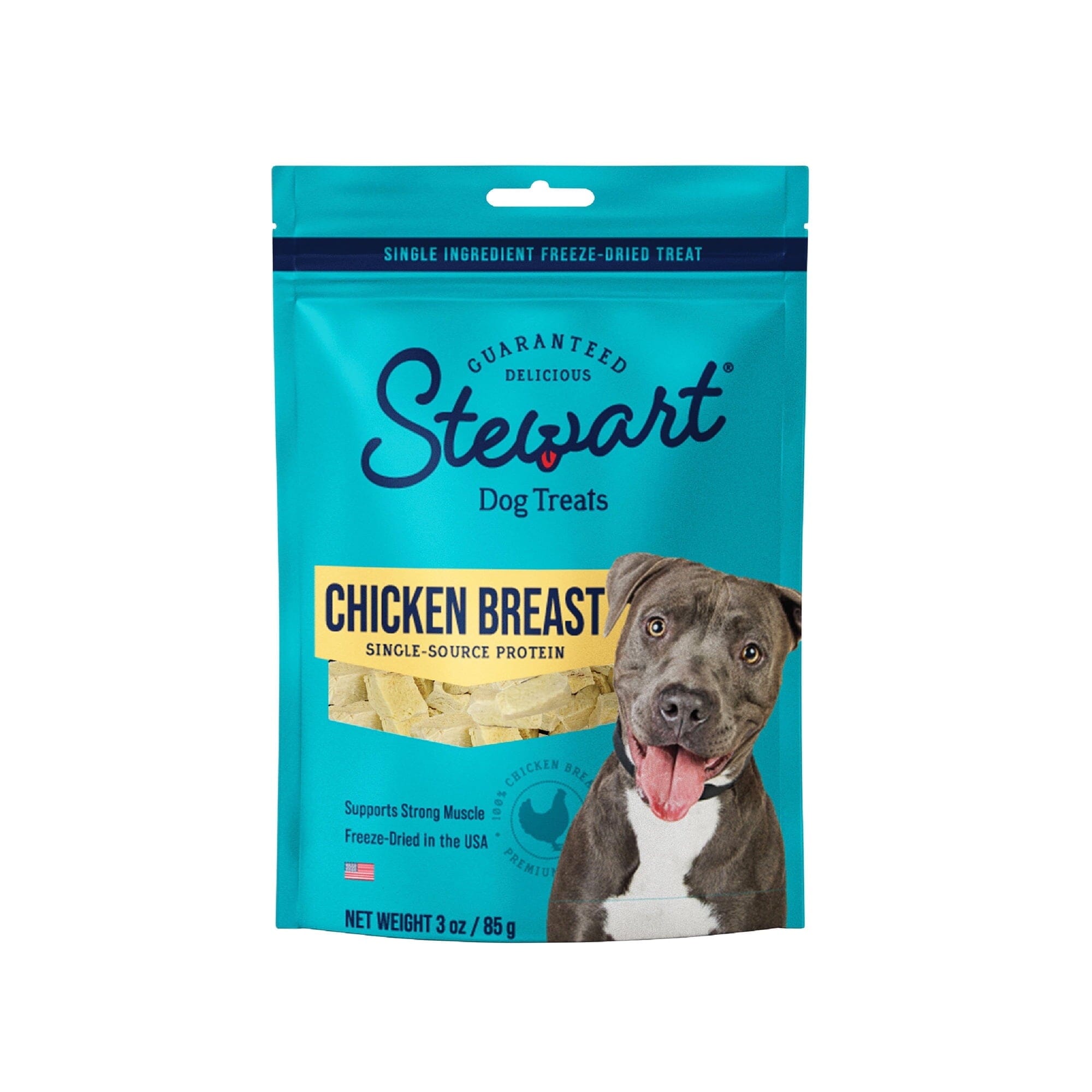 Stewart Single Ingredient High-Protein Chicken Breast Freeze-Dried Dog Treats or Food Topper - 3 Oz Default Title