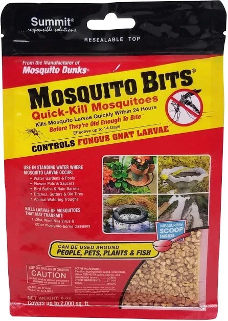 Summit Mosquito Bits for Biological Mosquito Control Pond Water Treatment - 8 Oz