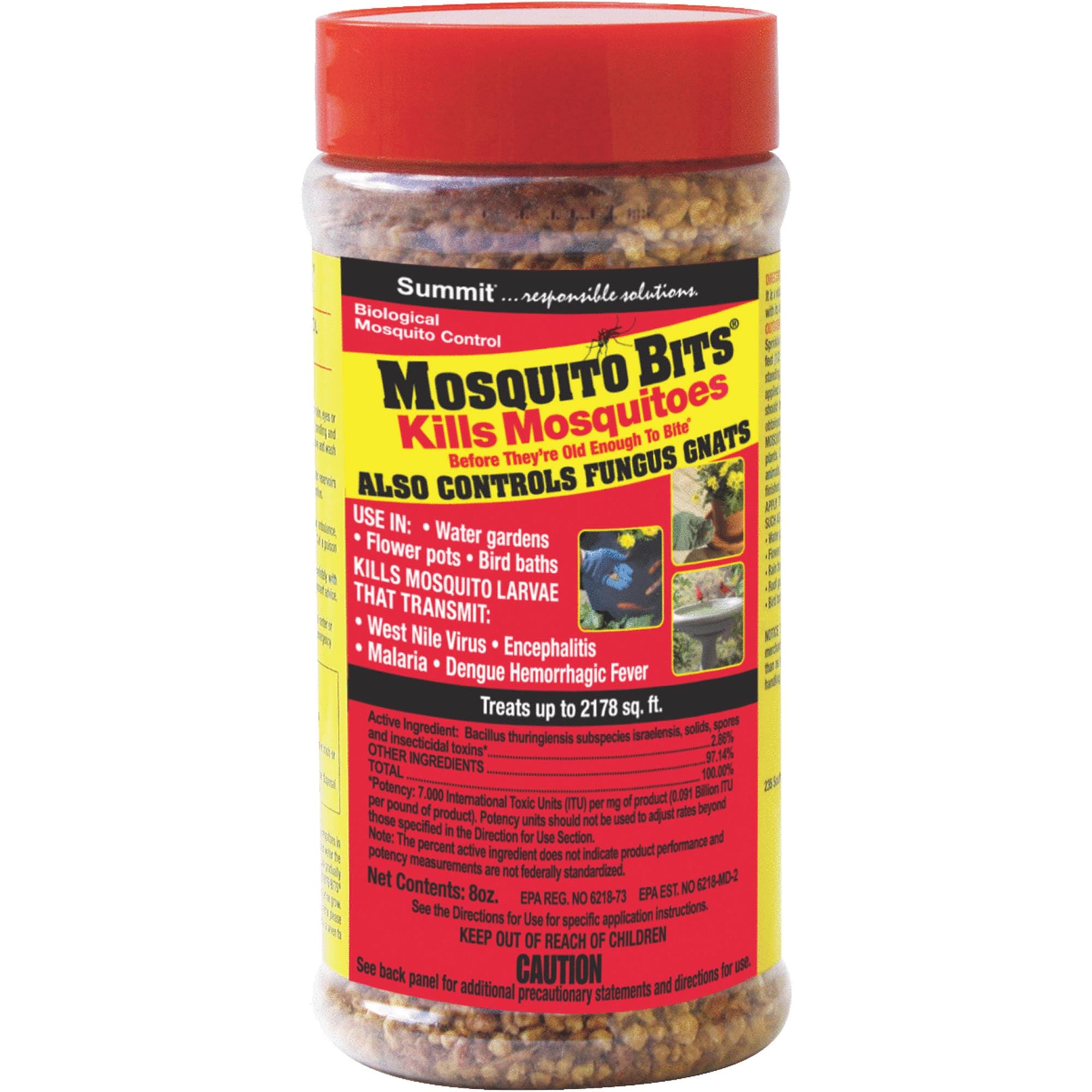 Summit Mosquito Bits for Biological Mosquito Control Pond Water Treatment - 8 Oz