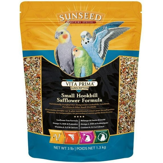 Sunseed SunScription Vita Safflower Vitamin and Electrolyte Blend Hookbill or Small Parrot Bird Food - 25 Lbs Default Title