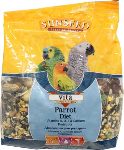 Sunseed Vita Sunscription Parrot Diet - 3.5 lb - Pack of 6