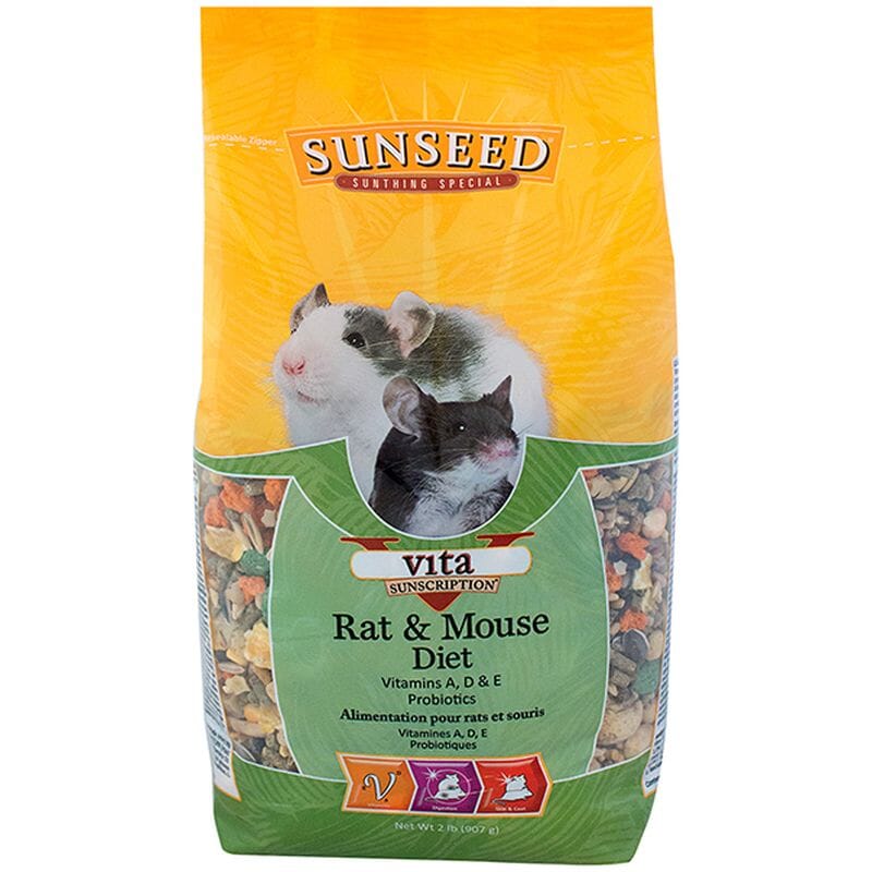 Sunseed Vita Sunscription Rat & Mouse Diet - 2 lb - Pack of 6