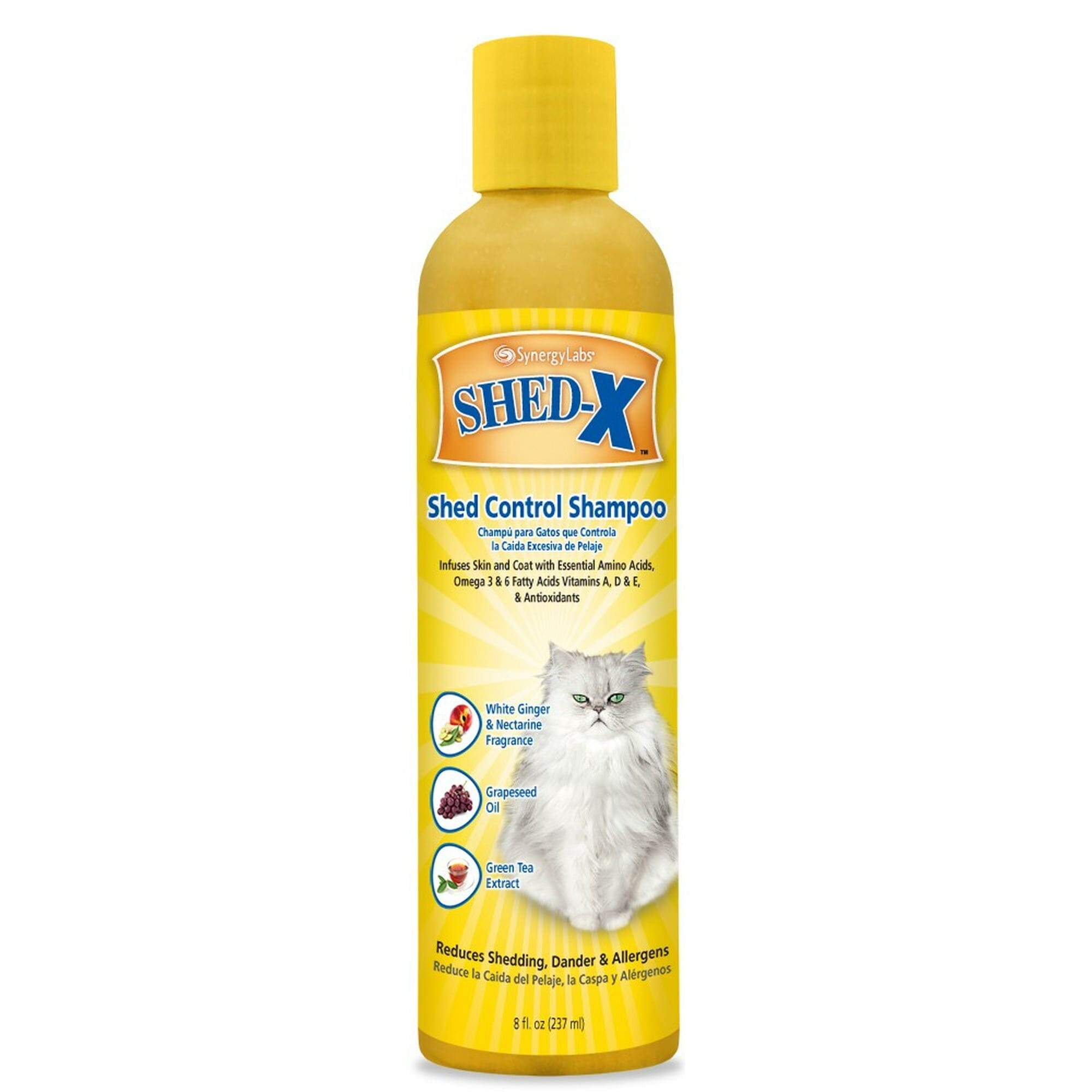 Synergy Labs Shed-X Control Vitamin and Antioxidant Exfoliating Cat Shampoo - 8 Oz Default Title