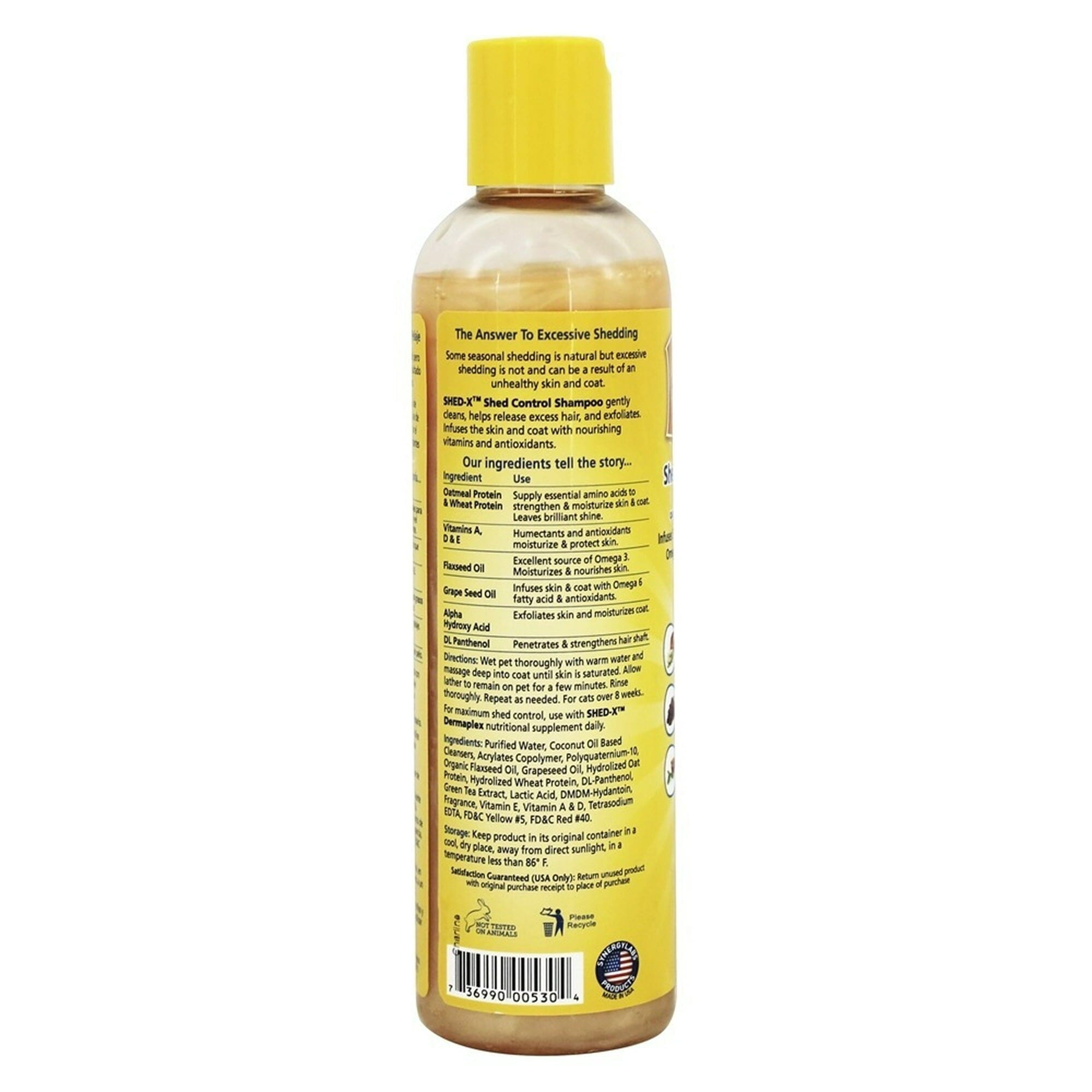 Synergy Labs Shed-X Control Vitamin and Antioxidant Exfoliating Cat Shampoo - 8 Oz