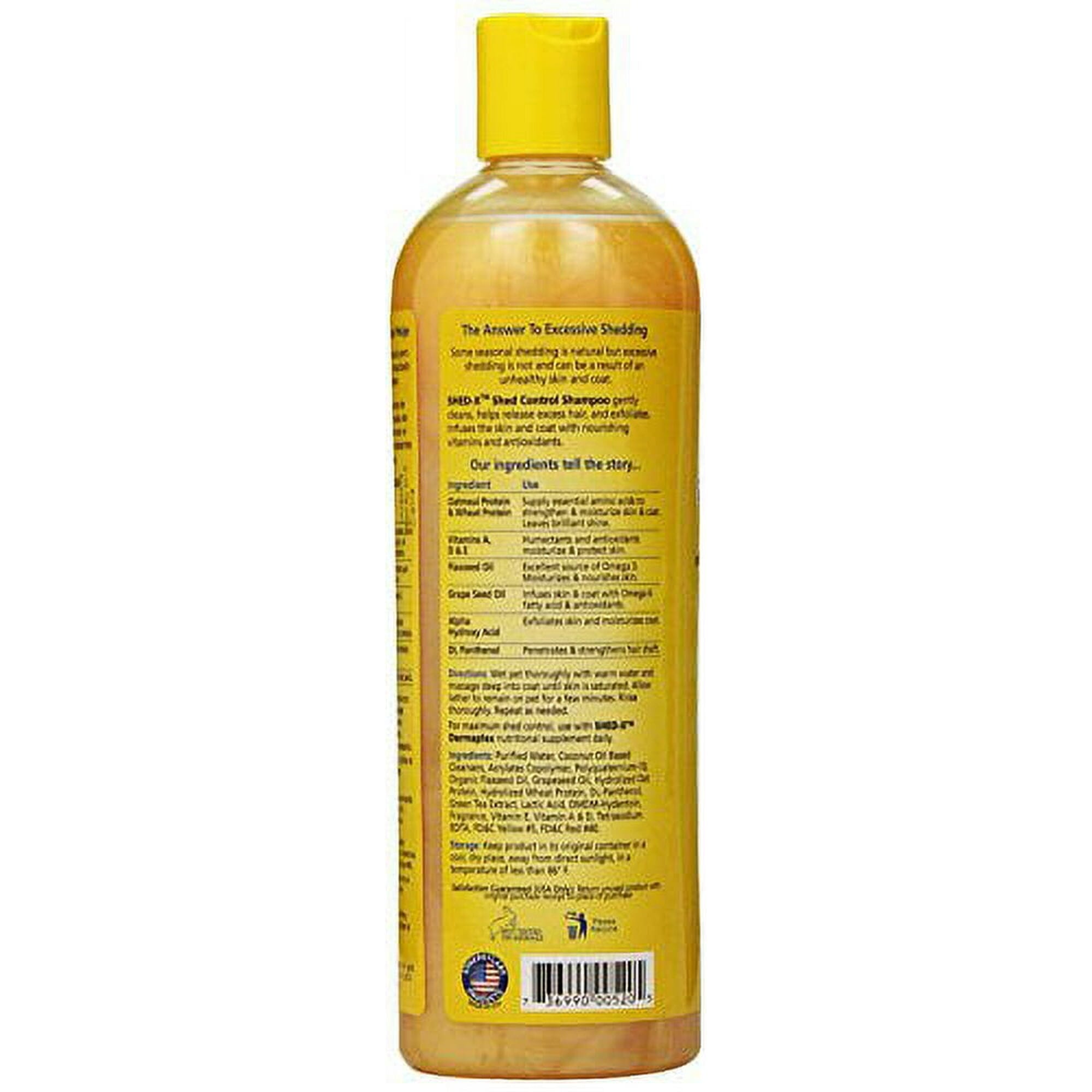 Synergy Labs Shed-X Control Vitamin and Antioxidant Exfoliating Dog Shampoo - 16 Oz
