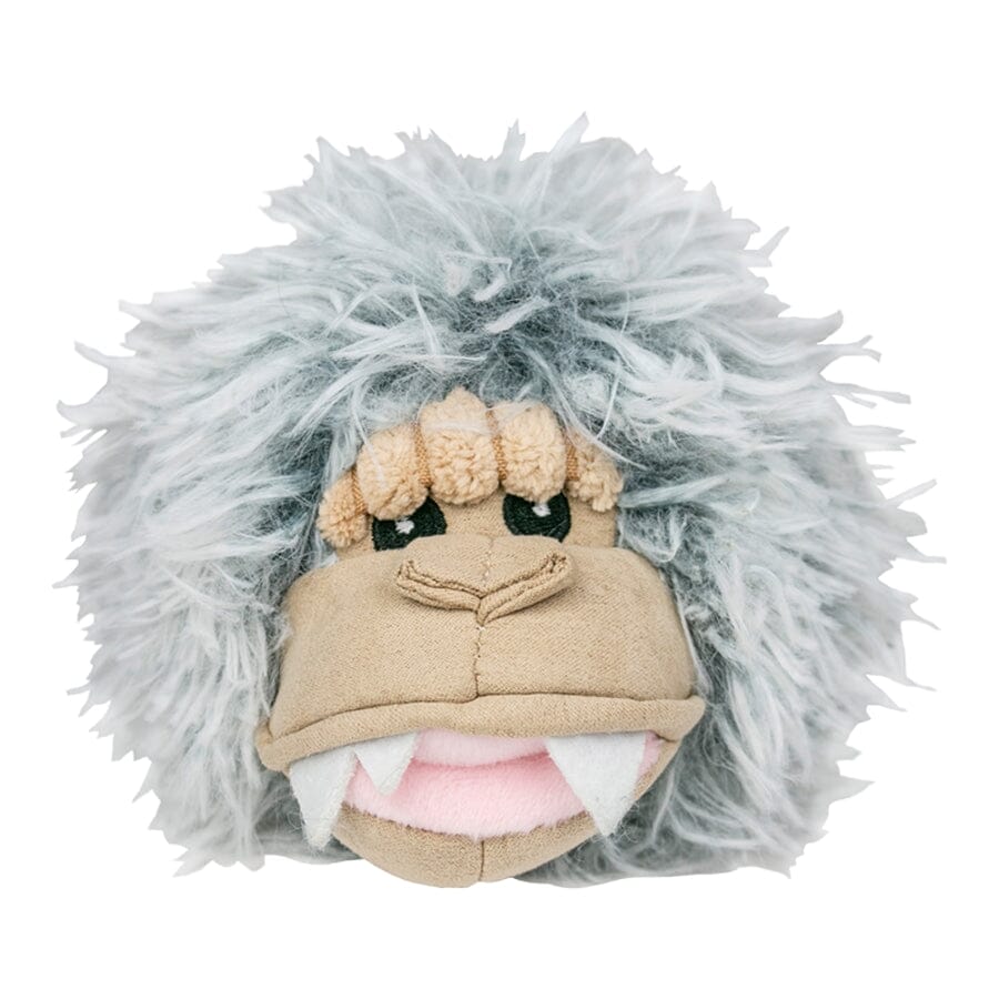 Tall Tails 2-in-1 Yeti Head Plush and Squeak Fetch Dog Toy - 4 Inch