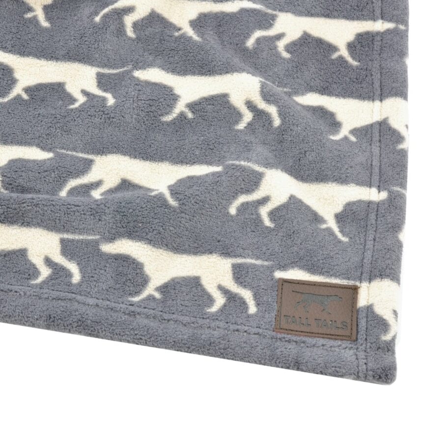 Tall Tails Blanket Charcoal Icon Fleece Dog Blanket - Large - L:40 X W:30 Inch