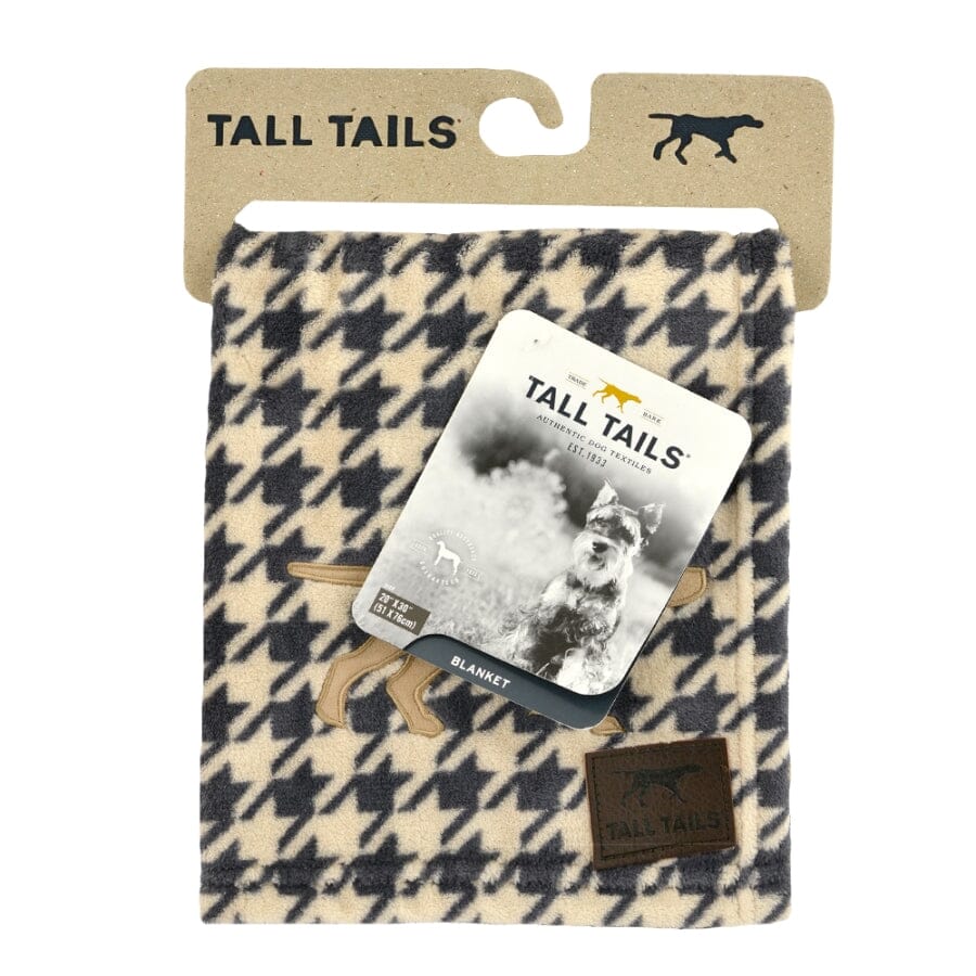 Tall Tails Blanket Houndstooth Print Fleece Dog Blanket