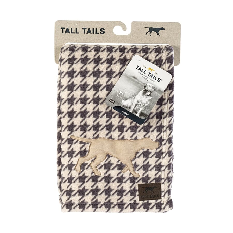 Tall Tails Blanket Houndstooth Print Fleece Dog Blanket