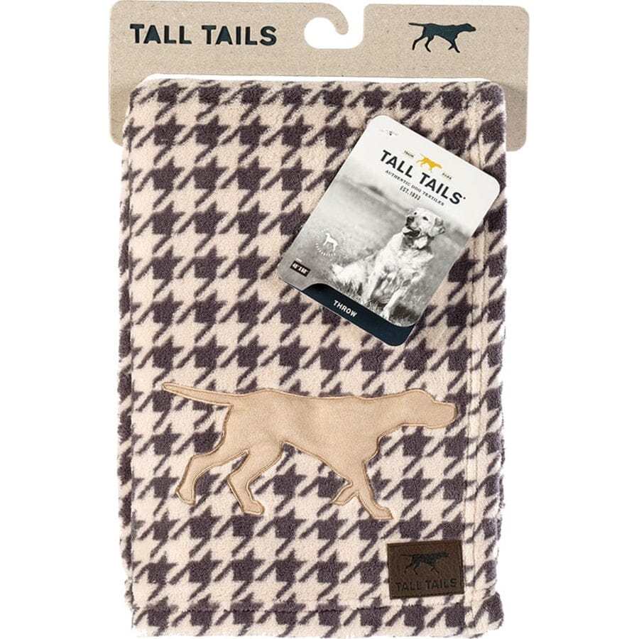 Tall Tails Blanket Houndstooth Print Fleece Dog Blanket