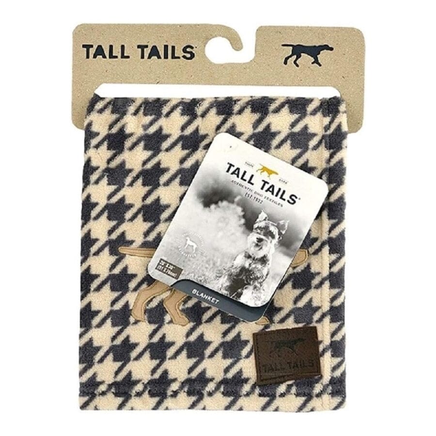 Tall Tails Blanket Houndstooth Print Fleece Dog Blanket