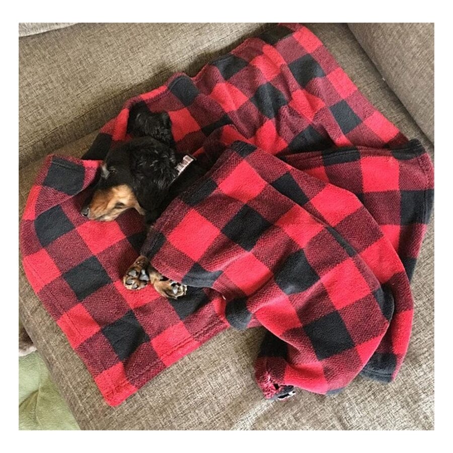 Tall Tails Blanket Hunters Plaid Pattern Fleece Dog Blanket