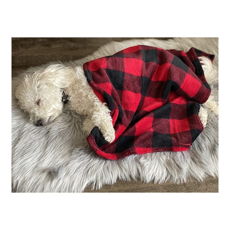 Tall Tails Blanket Hunters Plaid Pattern Fleece Dog Blanket