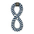 Tall Tails Braided Infinity Loop Fetch and Tug Rope Dog Toy - White and Navy - 11 Inch