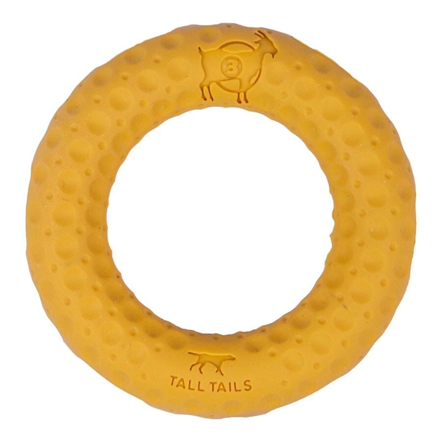 Tall Tails Goat Natural Rubber and Floating Ring Fetch Dog Toy