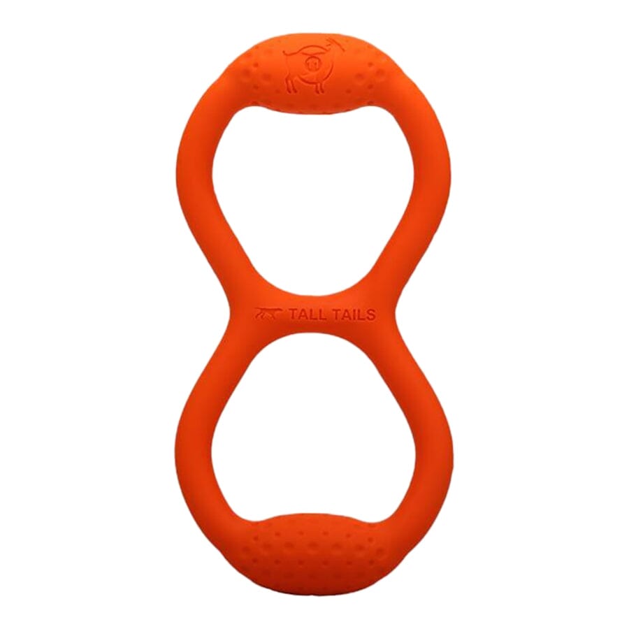 Tall Tails Goat Natural Rubber Tugging Dog Toy - Orange - 11 Inches