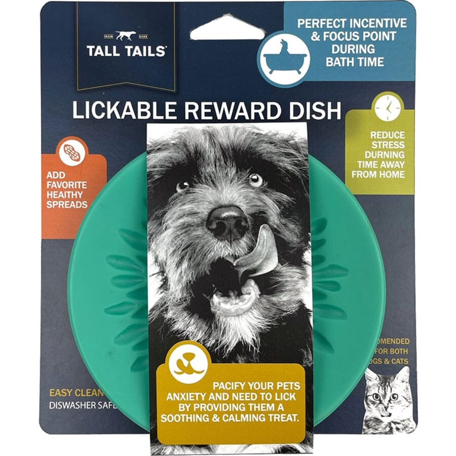 Tall Tails Lickable Reward Dish Slow Feeding Suction Dog Bowl - 6 Inches