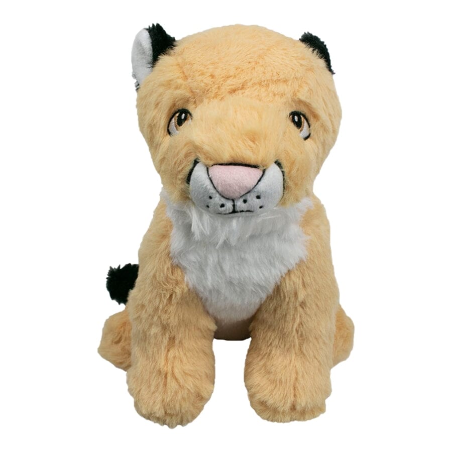 Tall Tails Mountain Lion Crunch Crinkle and Squeak Plush Dog Toy - 9 Inch