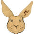 Tall Tails Natural Leather Scrappy Critter Rabbit Chew and Fetch Dog Toy - 4 Inches